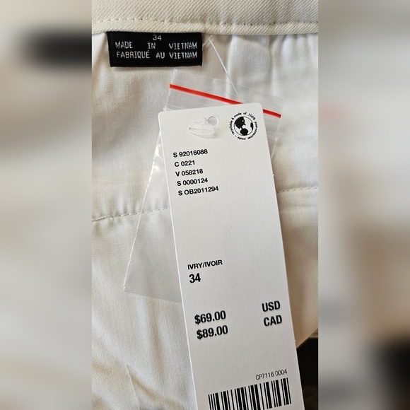 Standard Cloth Men's Jason Pleated Trouser Pant Ivory, 34 - Picture 11 of 11